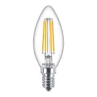 Mehrfachpackung 10x Philips Corepro LED Kerze E14 Fadenlampe Klar 6.5W 806lm - 827 Extra Warmweiß | Ersatz Für 60W